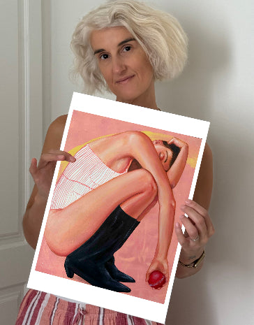 Bowler print A3 with artist
