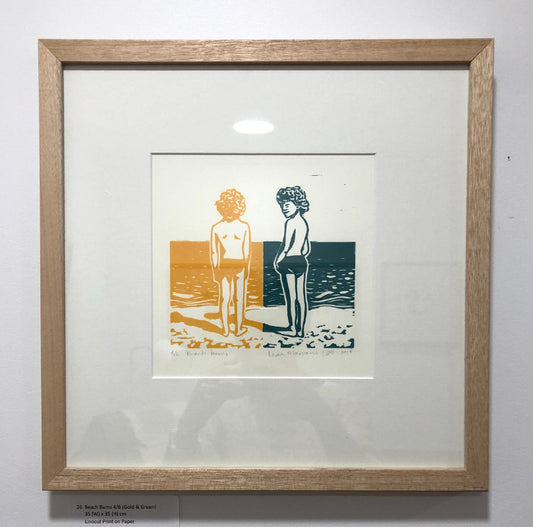 Beach Bums boys at beach print