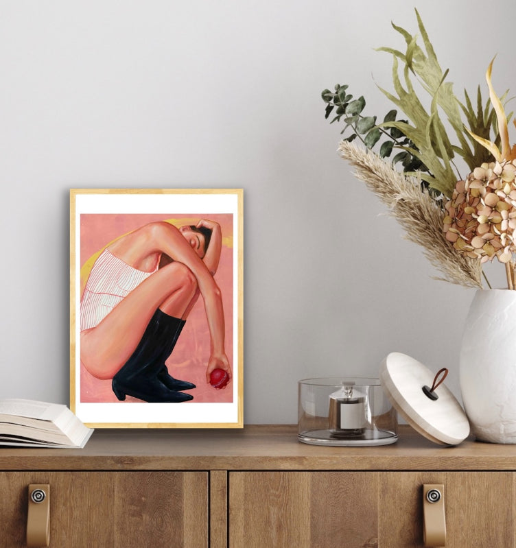 Bowler stylish print print framed a3