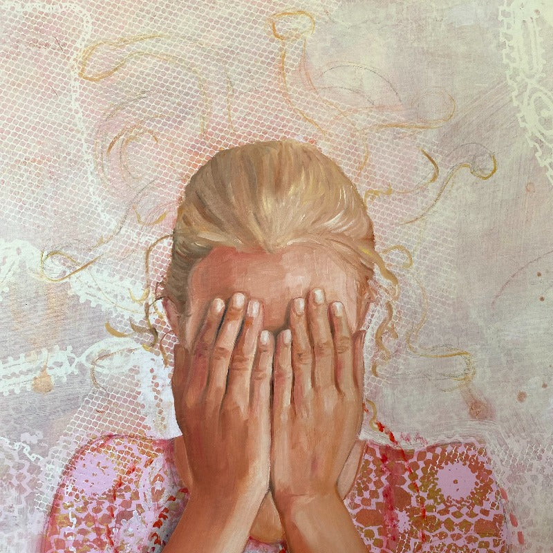 Holly painting inspired by Medusa artist Leah Mariani
