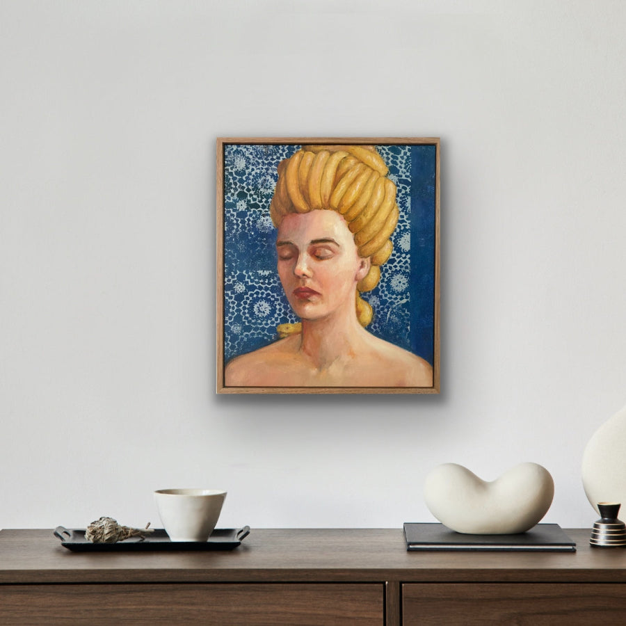 Golden Crown medusa painting