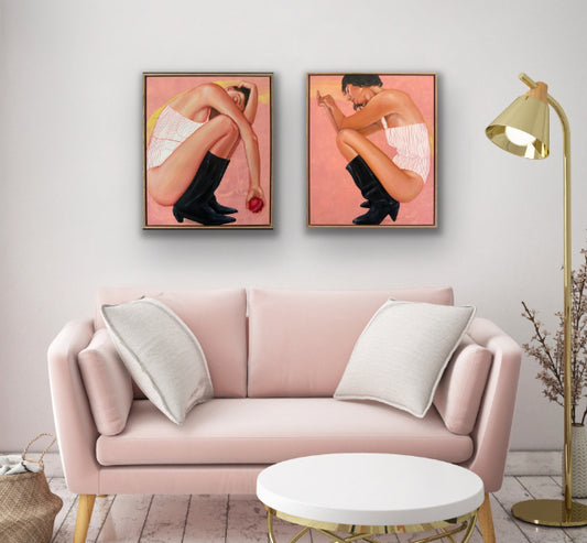 Keeper and Bowler paintings in home