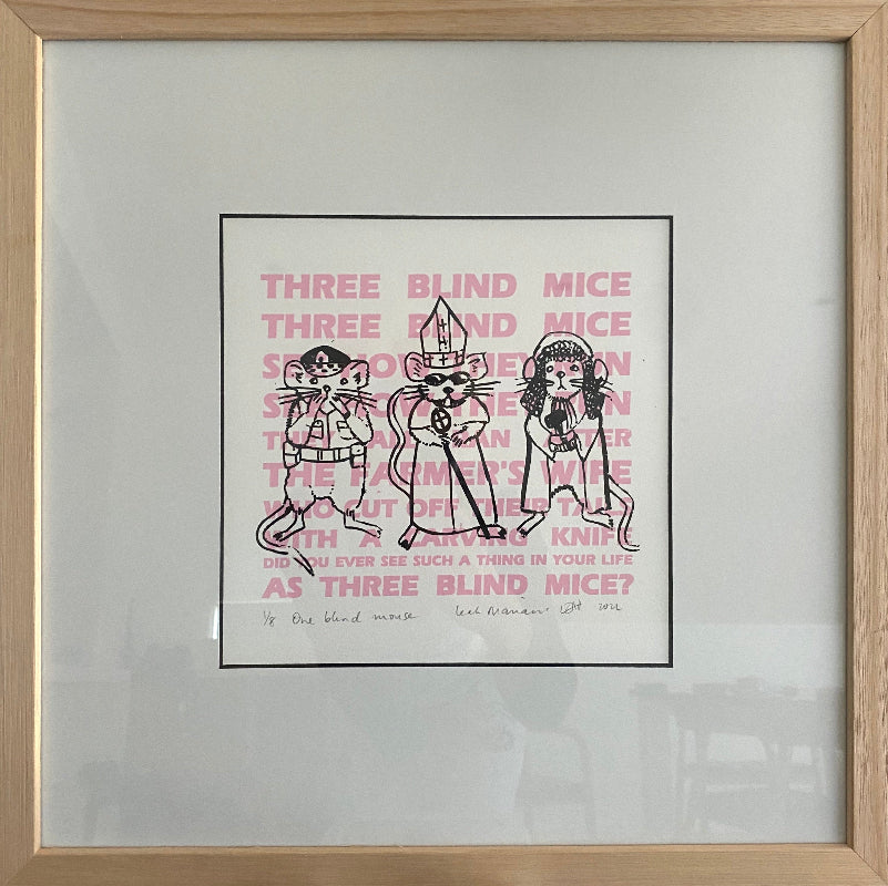 One Blind Mouse Three blind mice print