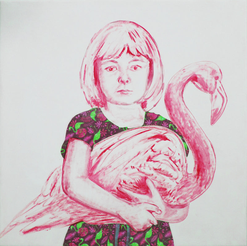 Pink Flamingo Alice in Wonderland limited edition print