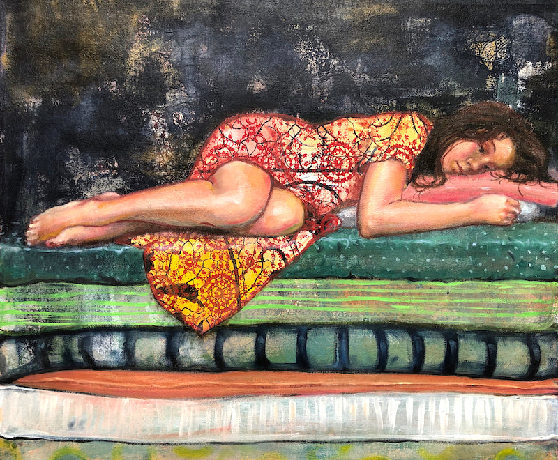 Product Princess and the Pea painting Leah Mariani