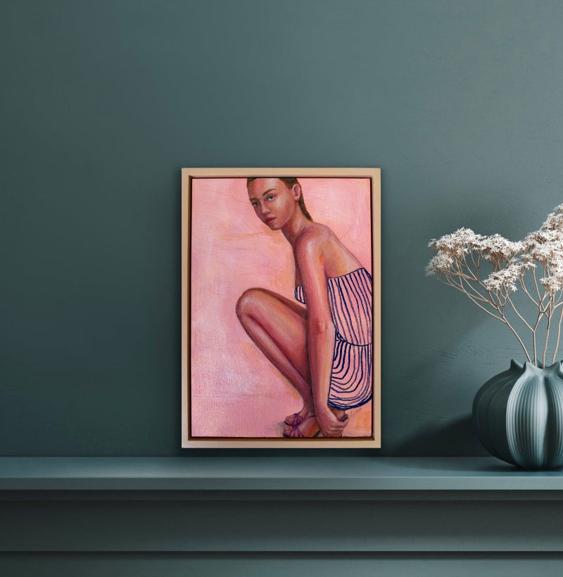 Product_AnkleTap_pink_figurative_painting_hanging