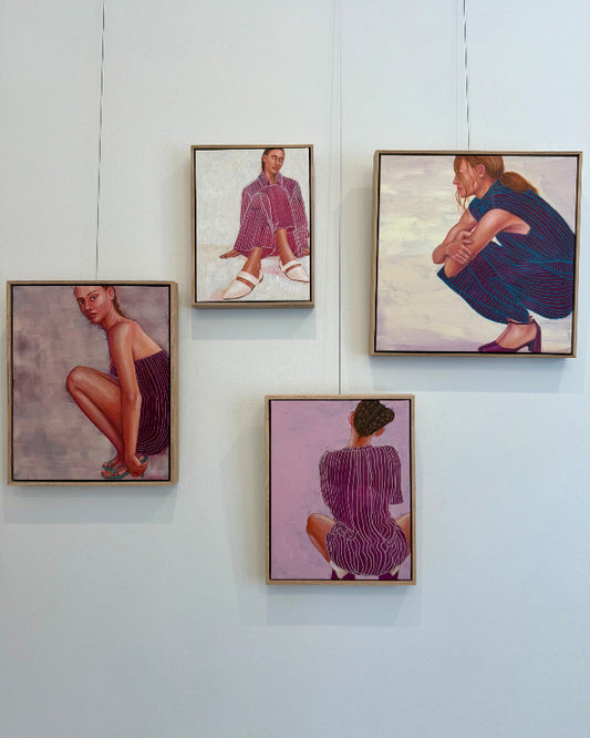 Purple paintings by Leah Mariani