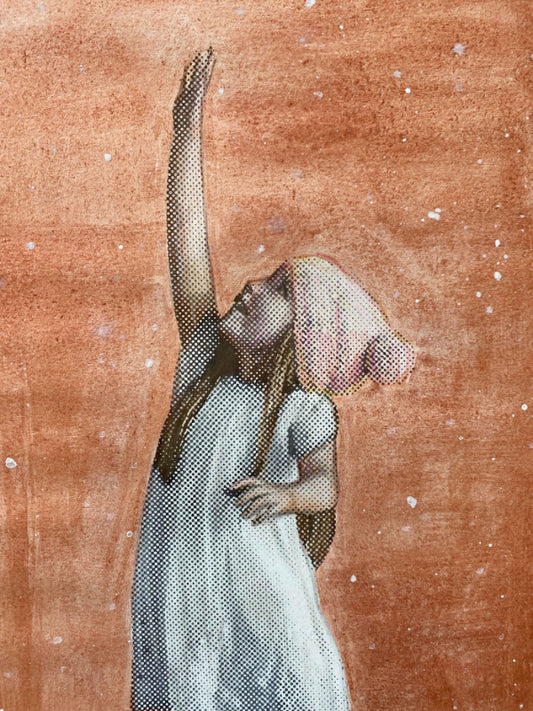 Reach for the Stars feminist print detail