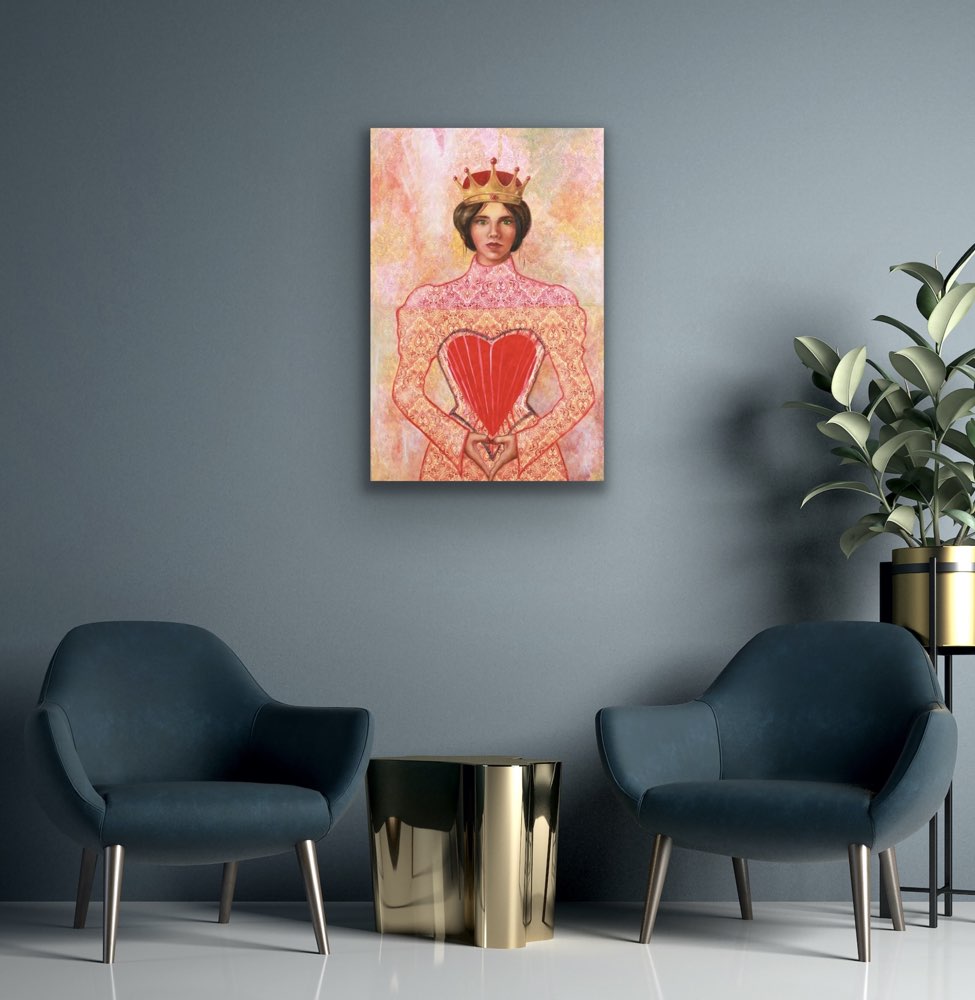 Red Queen of Hearts figuartive painting