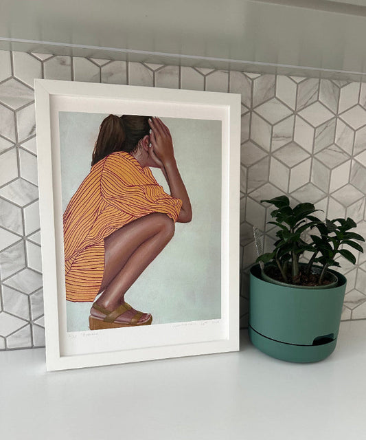 Sideline limited ediiotn print framed A3