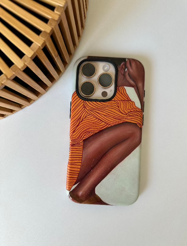 Sideline phone case styled artist Leah Mariani
