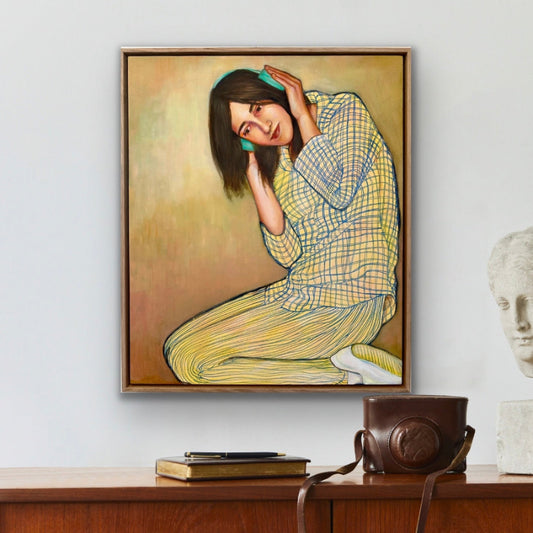 Sound Wave figurative painting gold