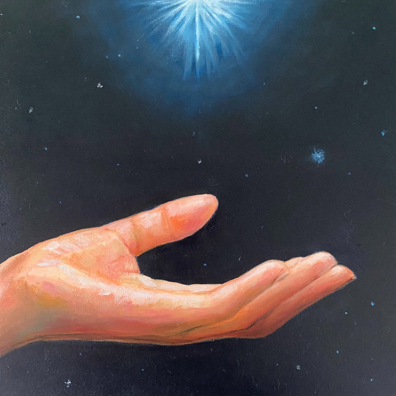 Starry Night hand painting Leah Mariani
