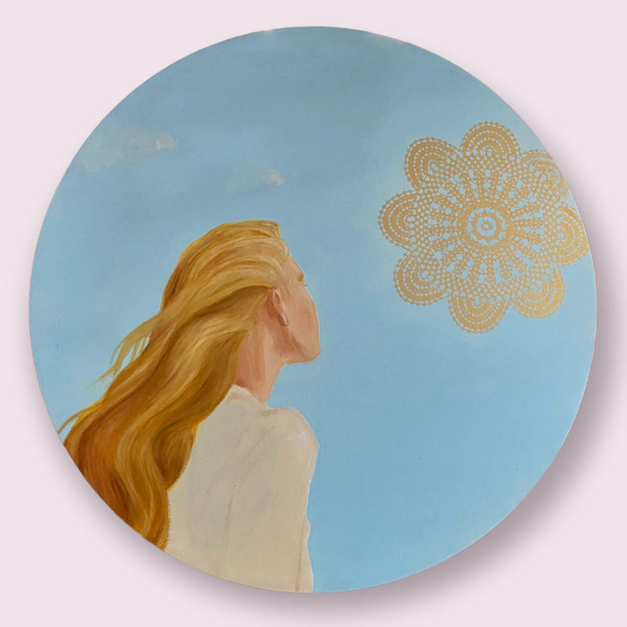 Sun Worship painting inspired by Greek mythology