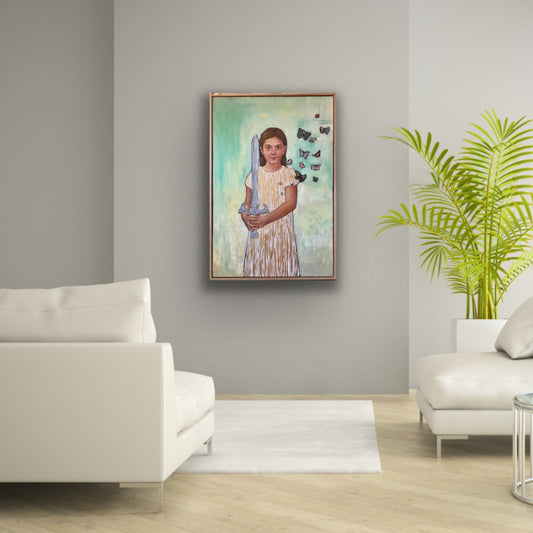 The Protagonist feminist painting by Leah Mariani