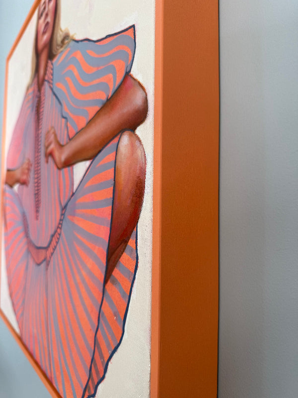 2025_Centre painting_side orange frame