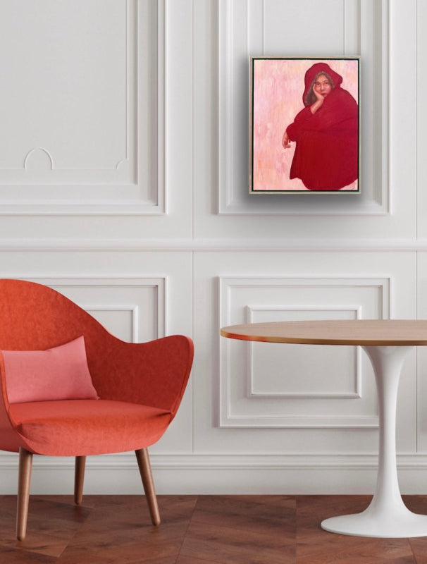 Advantage-Line_figurative-painting_Leah-Mariani-red