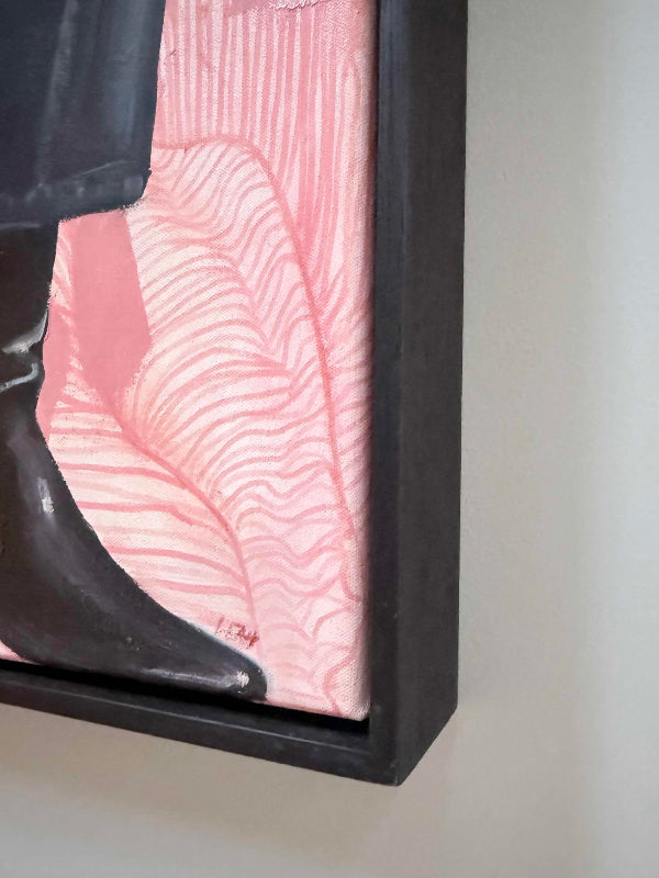 Blackbelt_hanging-painting-woman_stylish-home_black-frame