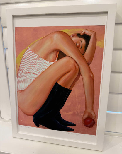 Bowler affordable figurative print framed a3
