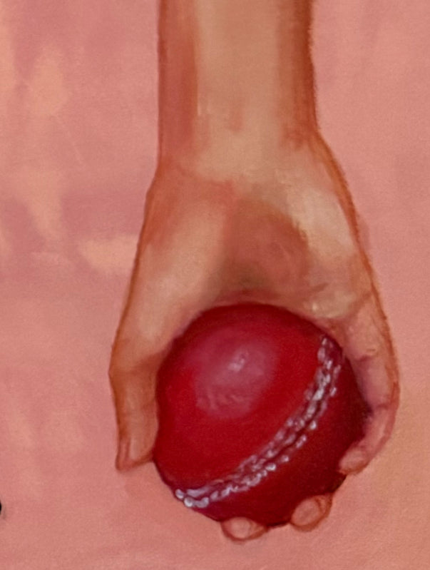 Bowler limited edition print detail cricket ball