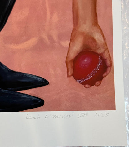 Bowler print detail cricket ball