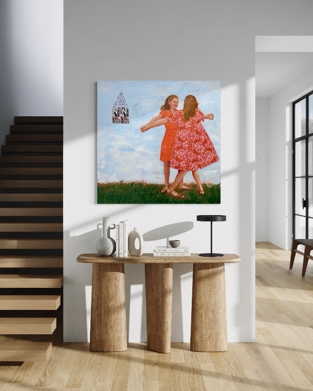 Castle in the Sky girls painting modern home