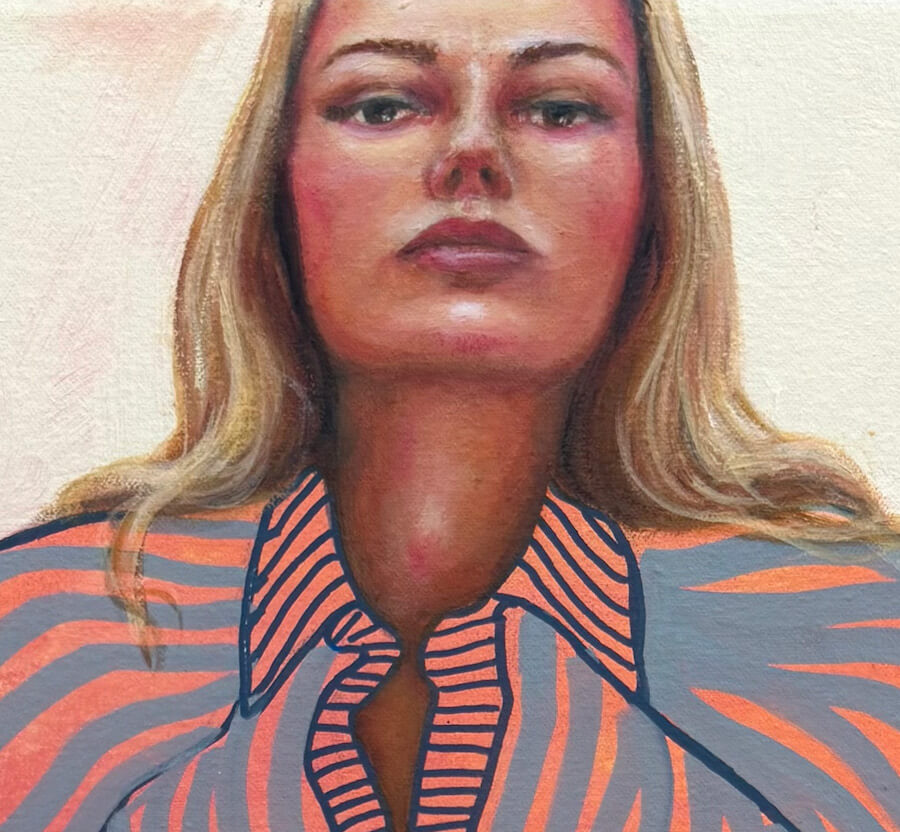 Centre Position painting womans face