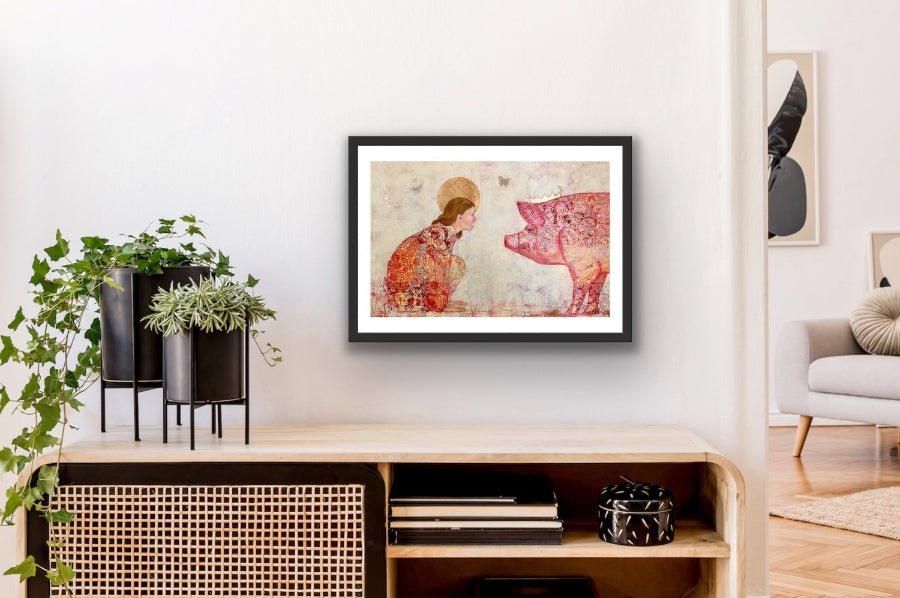 Circe & Odysseus limited edition print framed