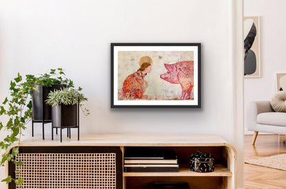 Circe & Odysseus limited edition print framed