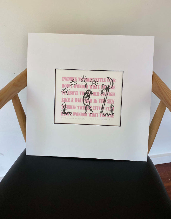 Diamond in the Sky feminist limited edition print unframed