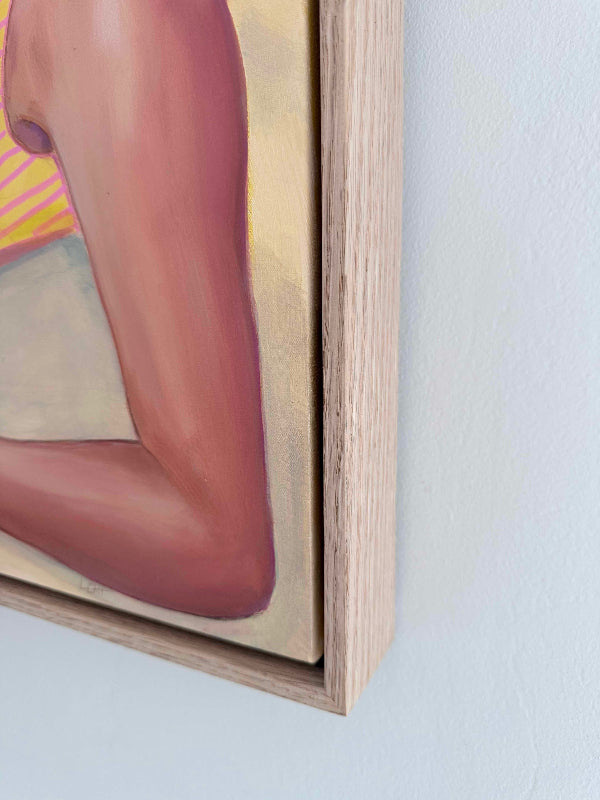 Doubles_Swimmers_painting_LeahMariani_framed