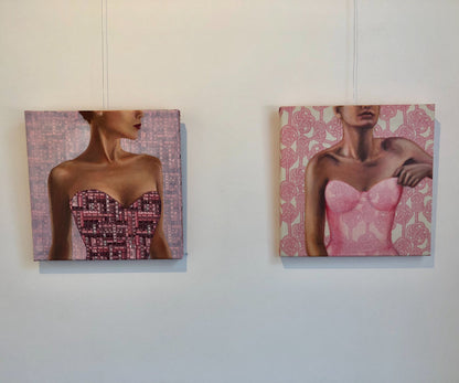 Feminist figurative paintings by artist leah mariani