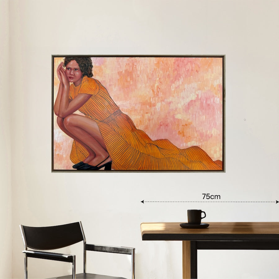 Free-Flow_Figurative-painting_Orange_DiningTable