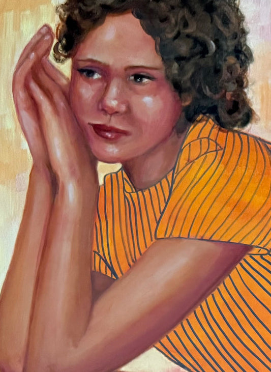 FreeFlow_figurative-painting-woman-orange-detail-face