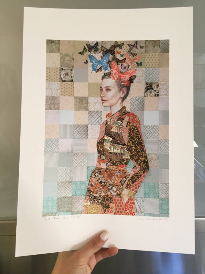 Free Your Mind print with butterflies