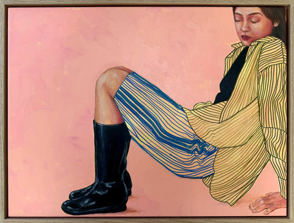 Goal Defense painting by melbourne artist leah Mariani