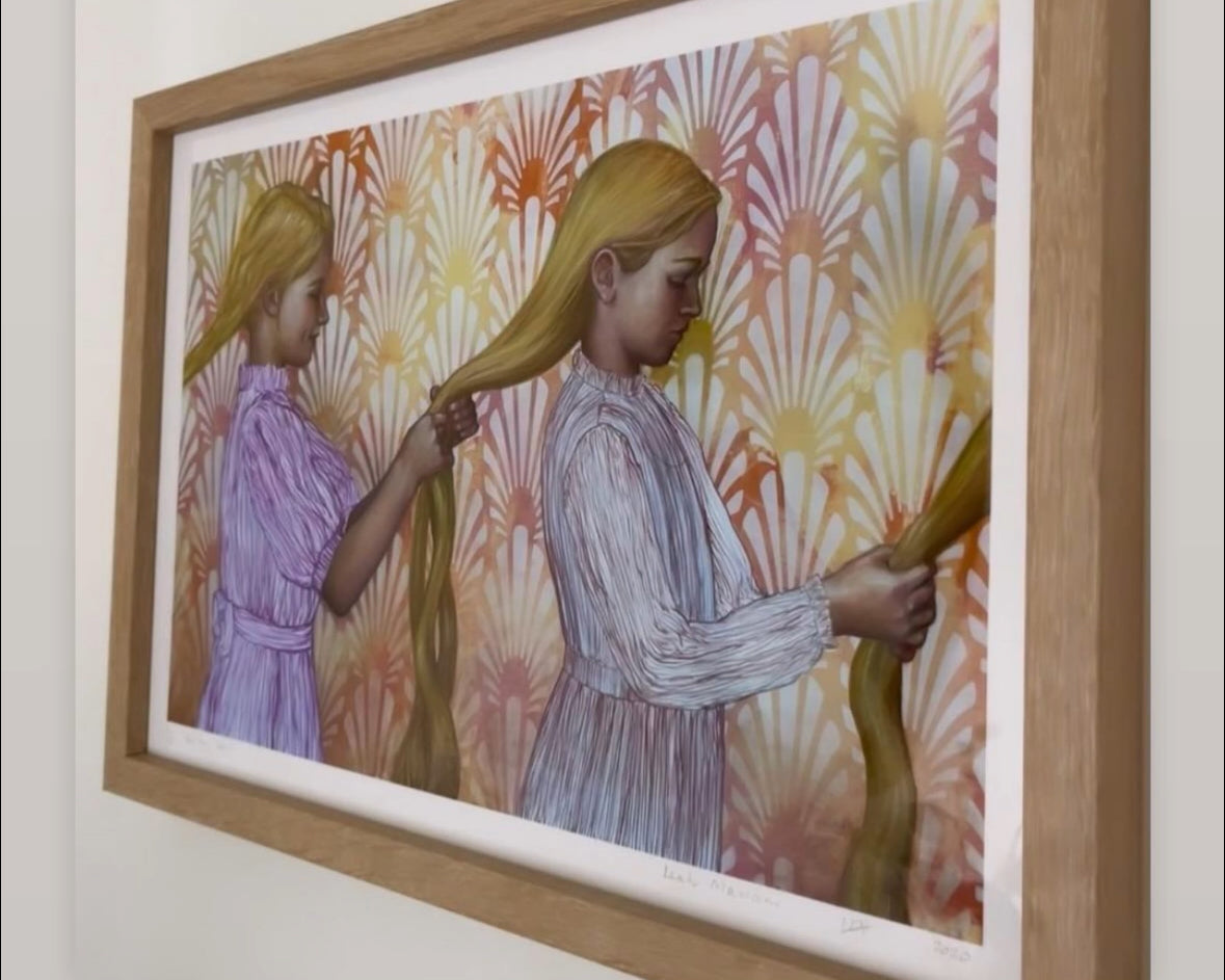 Golden Hair print melbourne artist framed