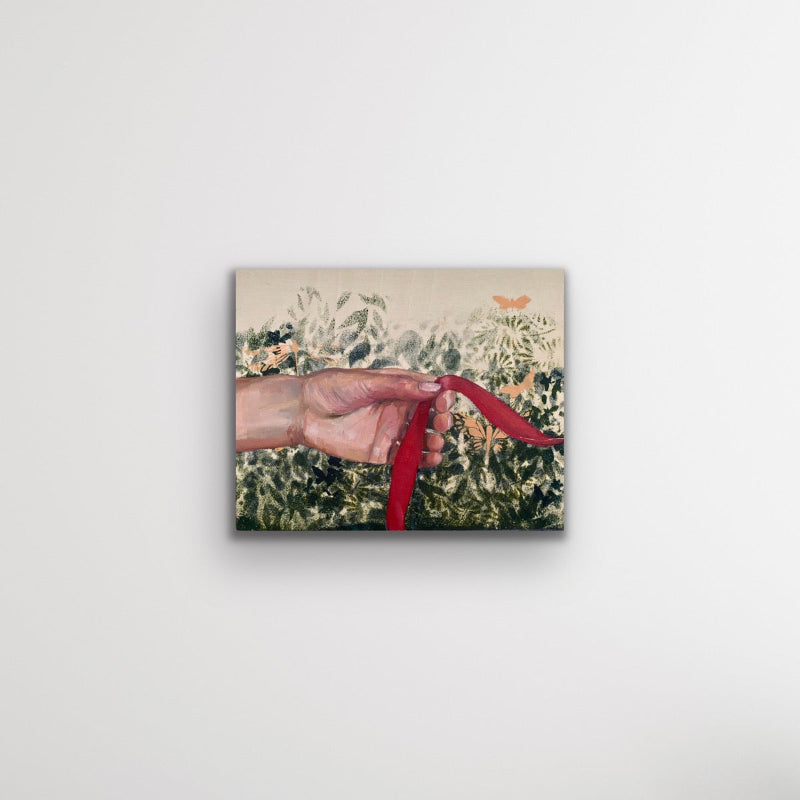 Hand of Fate #4 small hand painting hanging by Leah Mariani