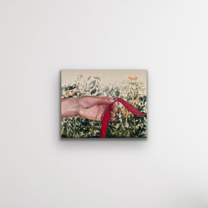 Hand of Fate #4 small hand painting hanging by Leah Mariani