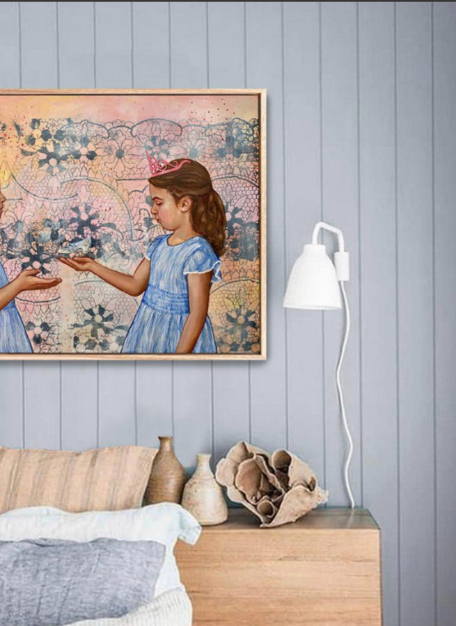 Handle with Care painting art in home