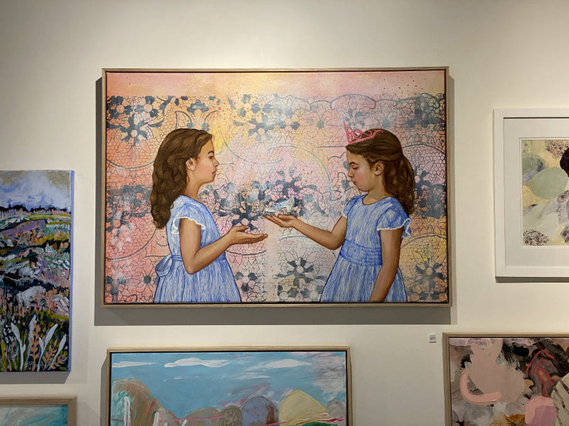 Handle with Care painting in exhibition