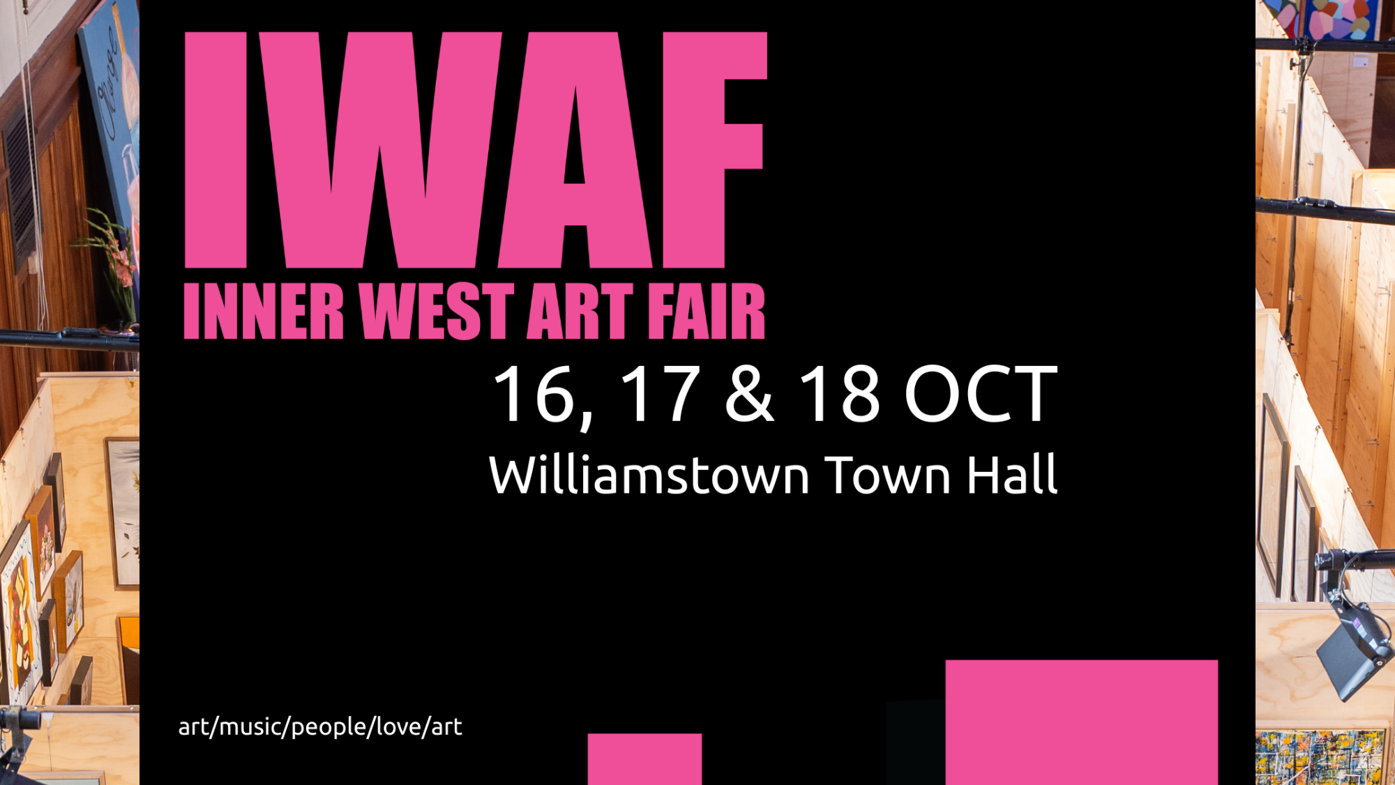 promotional poster for the IWAF Inner West Art Fair