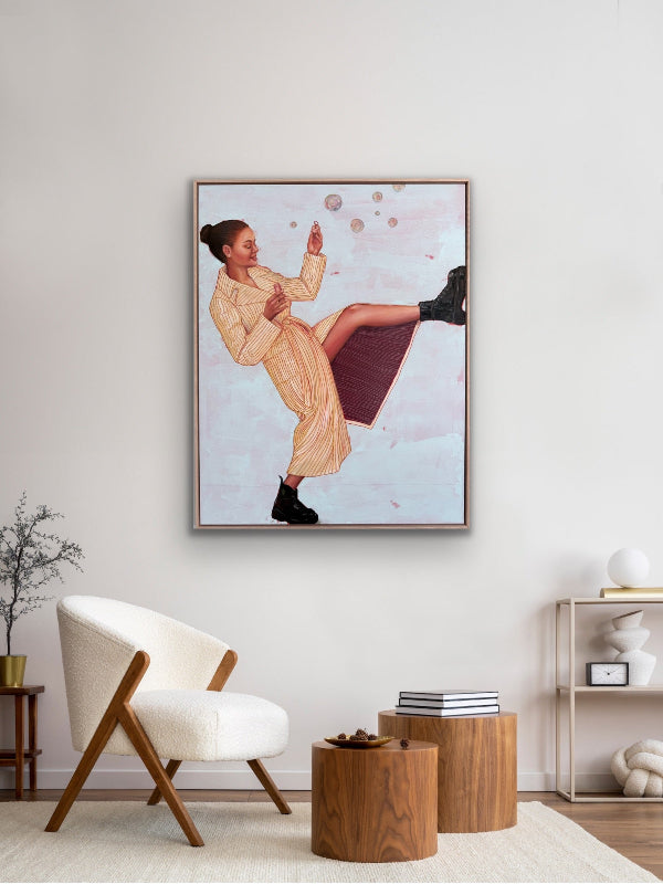 Kick_Start_painting_woman_blowing_bubbles_art-for-your-home
