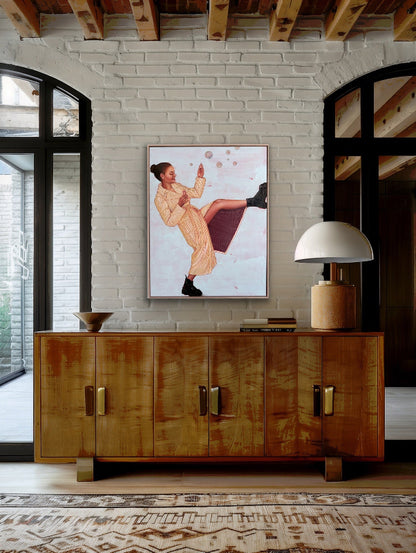Kick_Start_painting_woman_blowing_bubbles_hanging_stylish-home