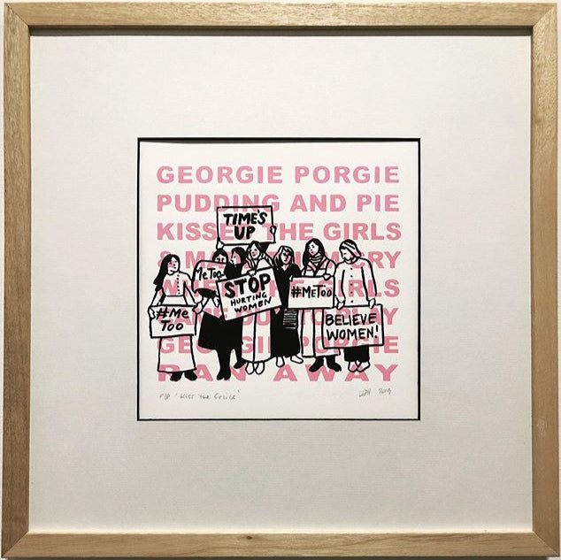 Kiss the Girls feminist print by Leah mariani