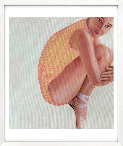 LeahMariani_On-pointe_White-Frame_A3print