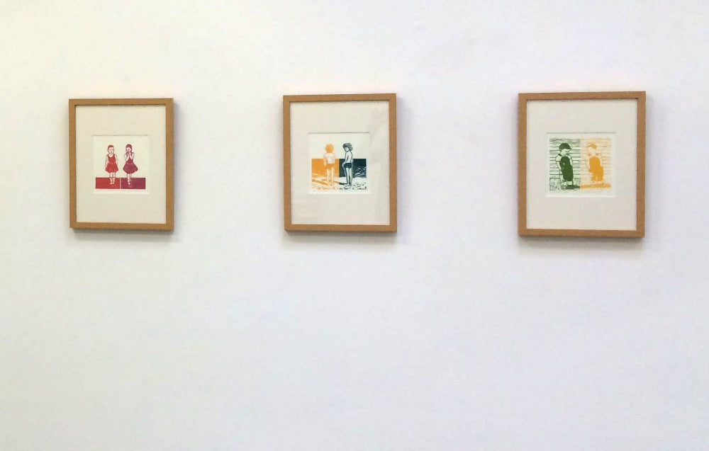 Lino prints framed