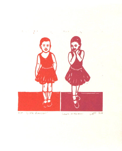 Little Dancers lino print artist Leah Mariani