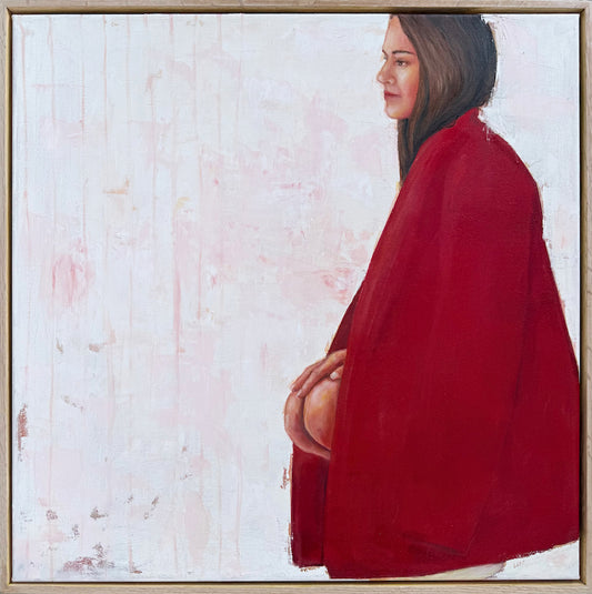 Make_a_Wish_painting-red-coat_woman_Leah-Mariani