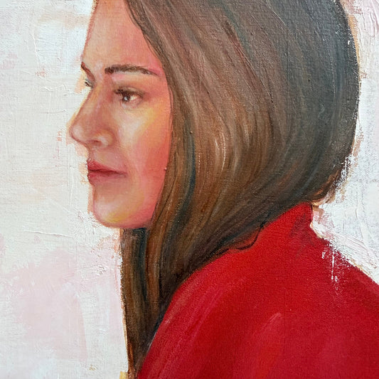 Make_a_Wish_painting-red-coat_womans-face-detail